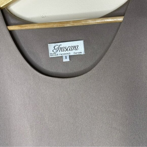 Frascara Vintage Tan Satin Relaxed Tank Top US 8 - Picture 5 of 6